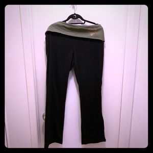 Fold over yoga pants